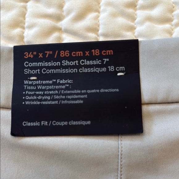 lululemon athletica Men's Gray Shorts Size 34 COMMISSION SHORT - Picture 3 of 4